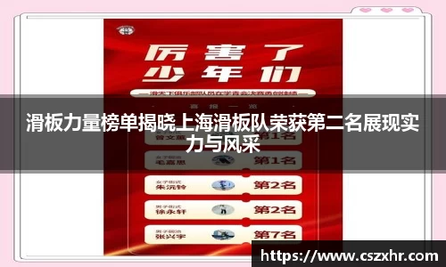 滑板力量榜单揭晓上海滑板队荣获第二名展现实力与风采